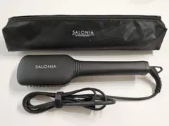 SALONIA サロニア ストレートヒートブラシ スリム SL-012BK 黒