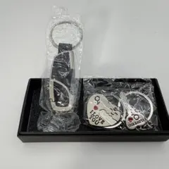 【新品未開封】キーホルダー２個セットキーペンダント ダブルリング カラビナフック