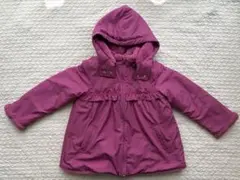 フード付き(取り外し可)ピンクアウター110cm