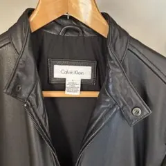 Calvin Klein ブラックレザージャケットのサムネイル