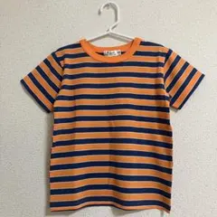 Tappet ボーダー Tシャツ オレンジ ネイビー 120 新品 サンプルのサムネイル