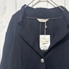 極美品タグ付コルディアCORDIER紺ジャケット1通勤秋冬きれいめ伸縮高見え