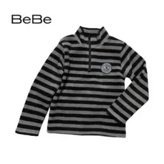 A690○BeBe べべ　トップス　110 ボーダー　長袖　フリースのサムネイル
