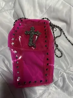 anonenone コフィンピンクショルダーバッグ