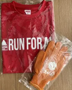 熊本城マラソン 2025 Tシャツ M（スマホ対応軍手付き）