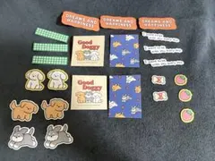 犬 レトロ ステッカー シール セット