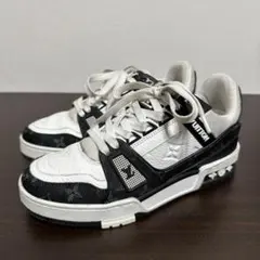 ルイヴィトン LVトレイナーライン モノグラムデニム レザー スニーカー 2