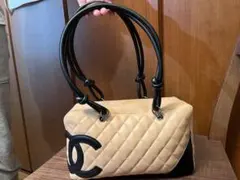 ほぼ新品　CHANEL カンボンライン　ボウリングバック
