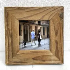 木製シンプルフォトフレーム　写真付き