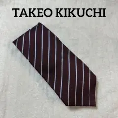 【新品】TK タケオキクチ シルク100%ネクタイ ストライプ