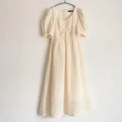 SHEIN DAZY フリンジ 원피스 ドレス 半袖 パフスリーブ