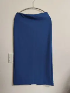 UNIQLO C ナロースカート ジャージー 青 M タイトスカート スリット