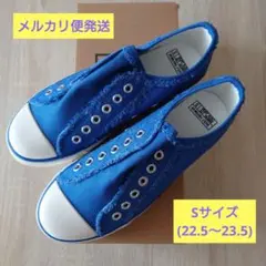 新品　coen　コーエン　キャンバススリッポン　レディース　S　ブルー