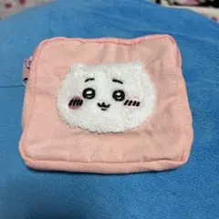 【新品】ちいかわ　もこもこポーチ2 ピンク　刺繍