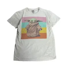 プリントTシャツ　スターウォーズ　ヨーダ　半袖　ベージュ系　S 古着　8gのサムネイル