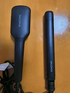 SALONIA ヒートブラシ　ストレートアイロン　　2点セット★