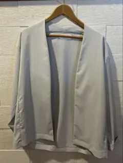 【美品】UNITED TOKYO グレー ノーカラージャケット Mサイズ