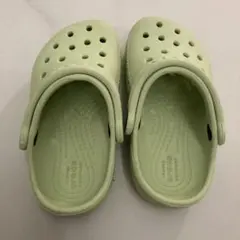 美品　Crocs ライトグリーンサンダル 15cm