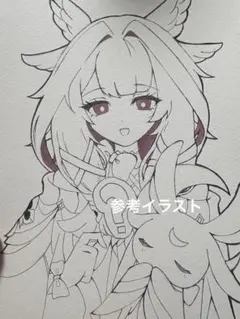 イラストオーダー受付 アナログ 手描きイラスト - メルカリ