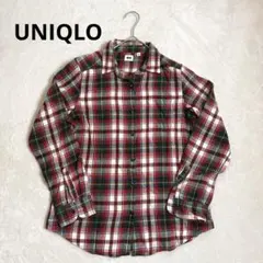 UNIQLO ユニクロ フランネルチェックシャツ Mサイズ 綿100% 美品