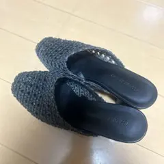 AZUL BY MOUSSY ブラック メッシュ サンダル Mのサムネイル