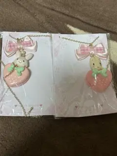 Kawaii☆Festa ハンドメイド ハートマカロンネックレス2種セット