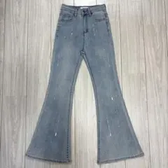 DHOLIC MINAGRAM ビジューフレアデニムパンツ Sサイズのサムネイル