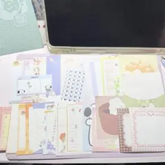 ♡紙モノ（付箋、メモ帳）110枚 カラフル バラメモ用紙セット❶❺