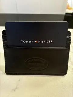 TOMMY HILFIGER ブラックレザー カードケース