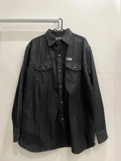 美品 ラルフローレン CHAPS ブラック デニムシャツ