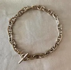 重厚 ネックレス アンカーチェーン シルバー バングル マンテル ヴィンテージ