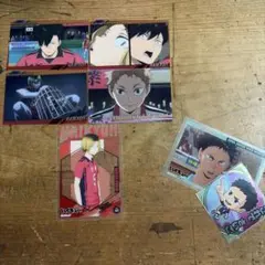 ハイキュー!! 音駒キャラクターカード4枚セット おまけ！青葉城西➕烏丸シール