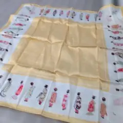 舞妓さん柄の大判ハンカチ