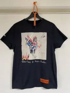ヘロンプレストン プリント Tシャツ ブラック S タグ付