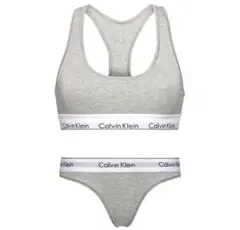 Calvin Klein ブラ Tバックセット グレー XSのサムネイル