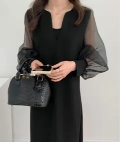 美品　人気　欠品商品　ABITOKYO ワンピース ブラック L　きれいめ