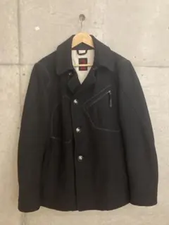 Marithe + Francois Girbaud ウール 切り替え コート 00s ファッション Marithe + Francois Girbaud ウール 切り替え