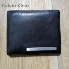 Calvin Klein 二つ折り財布　ブラック　黒