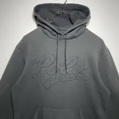 ポロラルフローレン　パーカー　サイズS フーディー　デカロゴ　刺繍ロゴ　古着