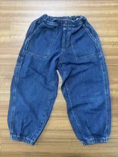 デニムワイドワークジョガーパンツ 130 GU