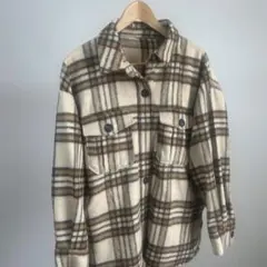 チェック柄フリース長袖シャツ AZULbymoussy