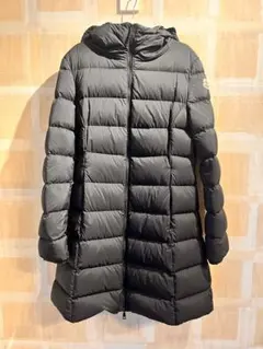 【美品】MONCLER ロングダウン ブラック サイズ1 松坂屋購入 QRタグ有