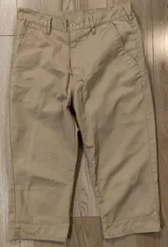GUカラークロップドパンツベージュSサイズチノパン