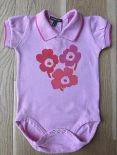 marimekko マリメッコ　花柄ピンクロンパース 70cmのサムネイル