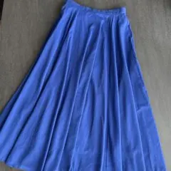 UNITED ARROWS フレアロングスカート 青