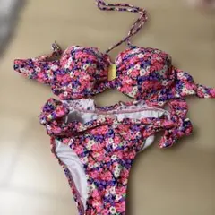 花柄 フリル セパレート水着 ビキニ Mサイズ - メルカリ