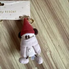 新品リルリンリン　ぬいぐるみチャーム サンタ帽子のキーホルダー、ディズニーシー