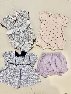ベビー服 女の子 アプレレクール 60/70 4点セット ロンパース ワンピース