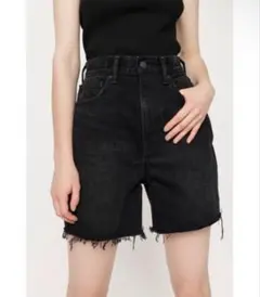 Sly ブラックデニム ハーフパンツ パンツ