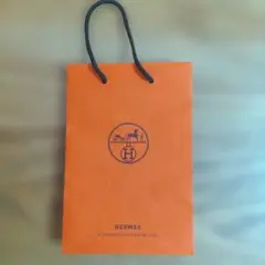 HERMES エルメス ショッパー 紙袋 オレンジ＆リボン